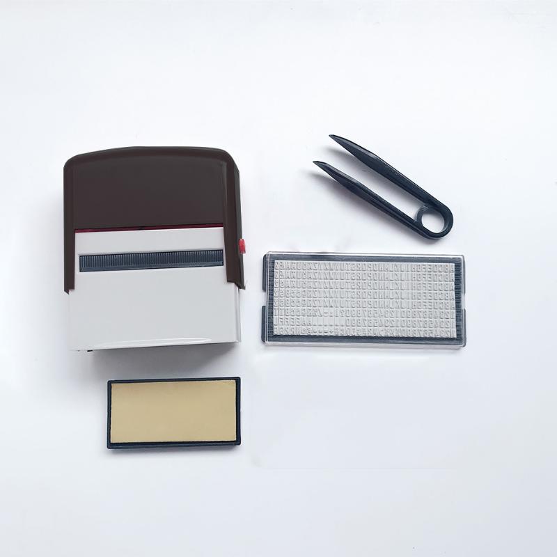 

Gift Wrap Handicrafts Printing Rubber Stamp DIY Custom Personalized Self Inking Business Address Name Letter Stamps With Tweezers