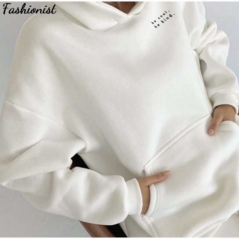 

Tracksuit Women' Two Piece Set Letter Print Woman Sets Hooded Long Sleeve Hoodie Spring Autumn Sportwear Pants Suit 210709, Black white letter