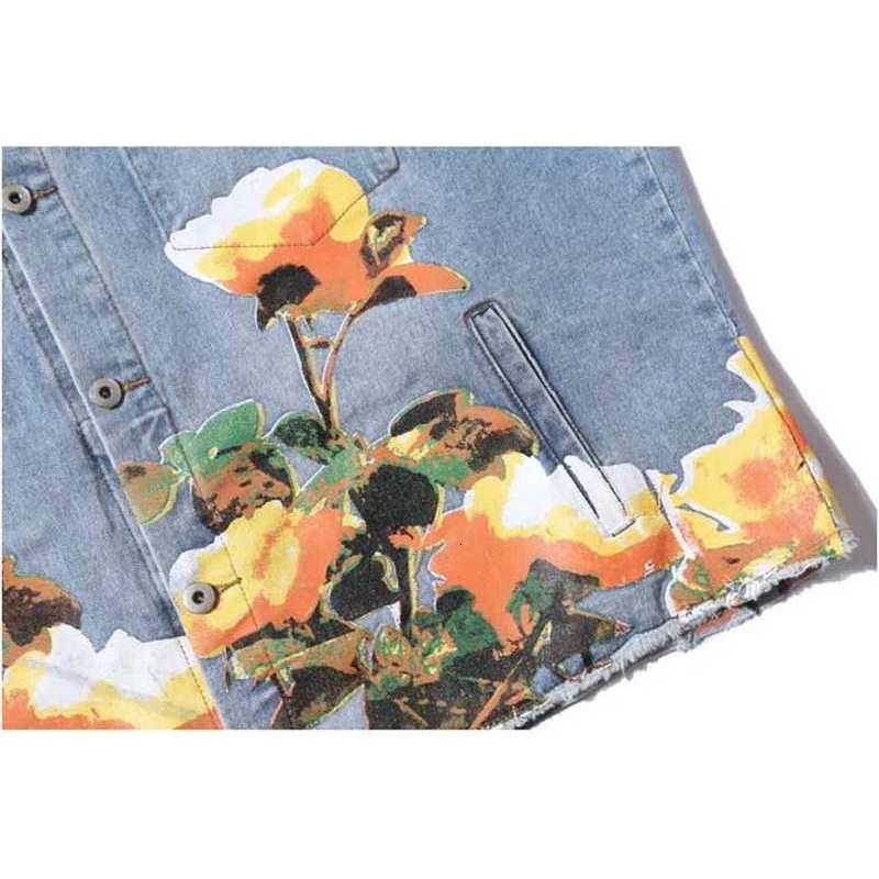 KIOVNO Hip Hop Men Flower Printed Denim Jackets Coats Fashion Loose Casual Jeans Jackets Outwear For Male Size S-2XL Streetwear (4)