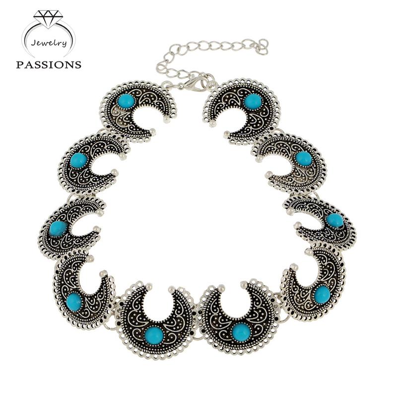 

Fashion Bohemian Choker Necklace Charm Vintage TurquoiseMaxi Necklaces&PendantsJewelry Accessory Chokers For Women