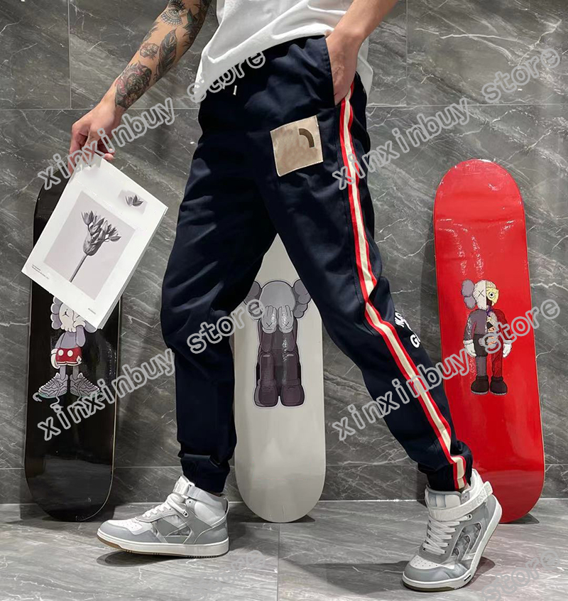 

21ss Mens designer pants paris letter printing Men Pant Casual letters Trousers Khaki dark blue, Black
