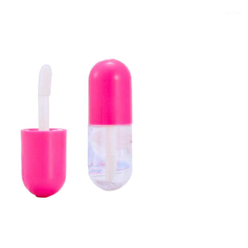 

Storage Bottles & Jars 3ml Round Lip Gloss Wand Tube Clear Small Lipgloss Packaging Bottle Colorful Lid Empty Plastic Refillable Container 5
