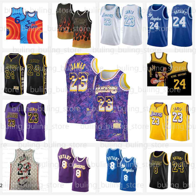 

LeBron 23 James Jersey 6 Alex 4 Caruso Los Black Mamba AngelesLakersAnthony 3 Kyle Davis Kuzma Purple Select Series MVP Movie Sp, Black;red