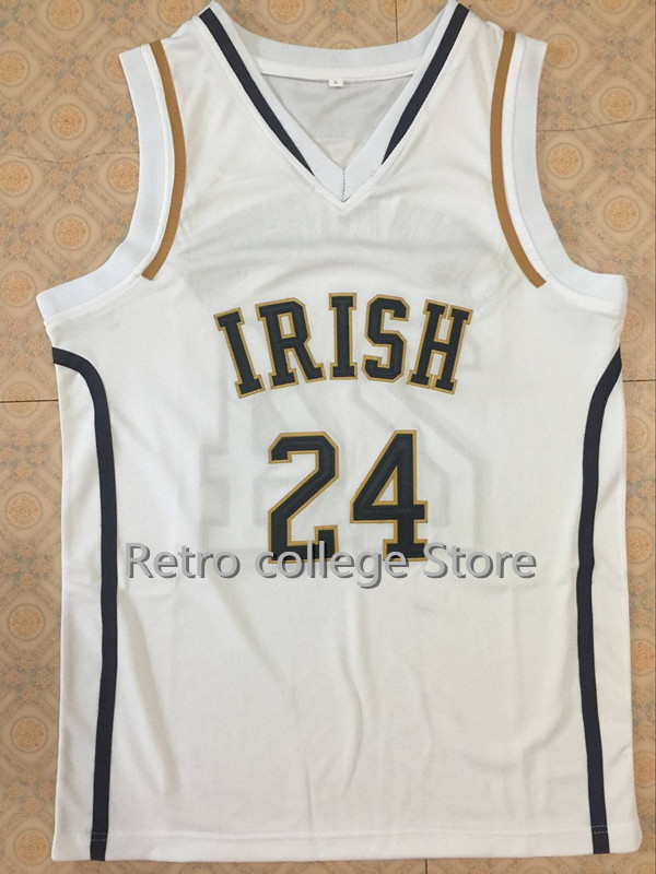 

Notre Dame Fighting Irish Basketball Jersey,#24 Pat Connaughton #22 Jerian grant Retro Classic Mens Stitched Custom Number and name Jerseys, 22 white
