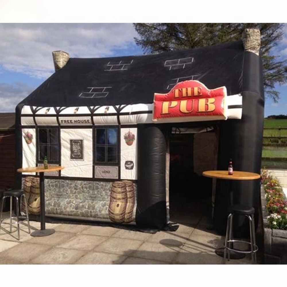 

Factory Custom Portable Building Inflatable Pub Bar Irish House Room Enclosed Tent Cool Canopy For Party Event
