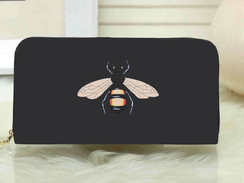 

Brand design printed tiger head long wallets letter multi-card coin purse multifunctional short wallet luxury designer bee ladies clutch bags men purses