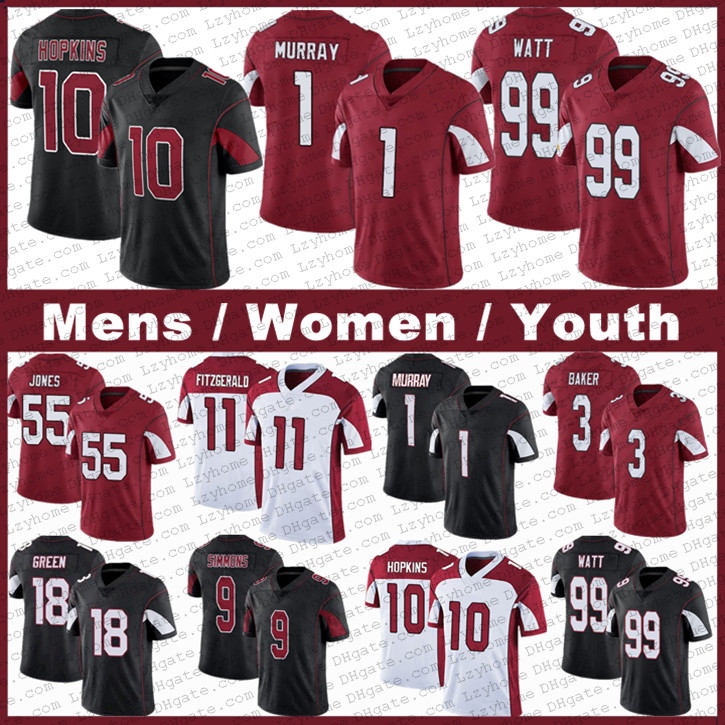 

Mens Womens Kids Youth 1 Kyler Murray 10 DeAndre Hopkins arizonas 99 J.J. Watt 11 Larry Fitzgerald cardinal Football Jerseys Chandler Jones A.J. Green Budda Baker Moore, My store(lzyhome)