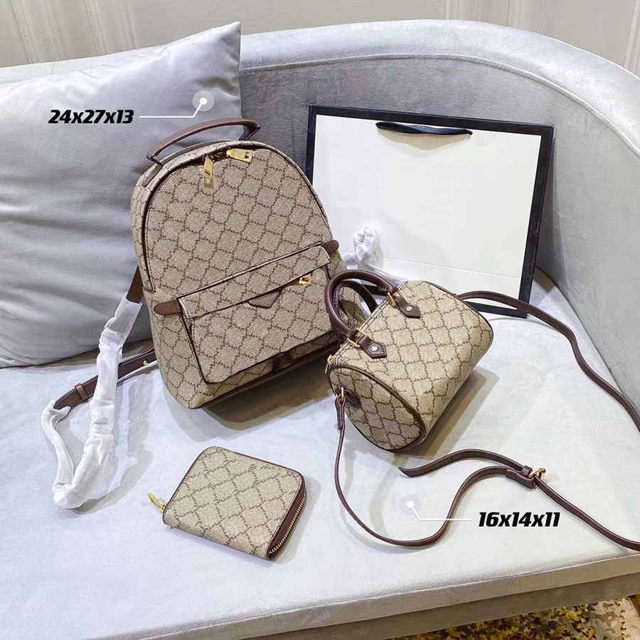 

Selling Classic pattern Fashion woman Shoulder Bags Three-piece Totes Handbag Genuine Leather Design Super Large Capacity High Quality Gifts 05, Dustbag