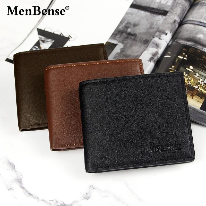 

MenBense Men's Slim Mini Wallet Small Money Bag Male Purses Card Holder Wallets Handbag Clutch Walets, Red;black