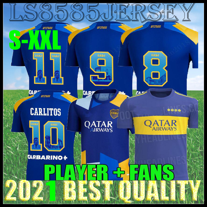 

Player version 2021 2022 Boca Juniors soccer jerseys HOME FANS third away 21 22 MARADONA TEVEZ GAGO OSVALDO CARLITOS Pavon SALVIO PEREZ DE ROSSI men football shirt, Blue