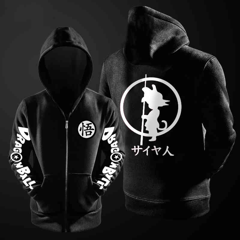 

Harajuku Hip Hop Anime Hoodi Streetwear Cotton Zipper Coat Student Youth Coupl Men Hoodie Sweatshirt, Black