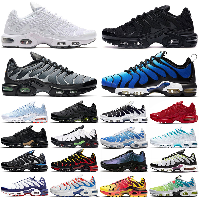 

Wholesale Tn Plus Running Shoes Men Women Trainers Triple Black White Sunset Hyper Blue University Red Oreo Mens Sports chaussure Sneakers size 36-46, #15 40-46
