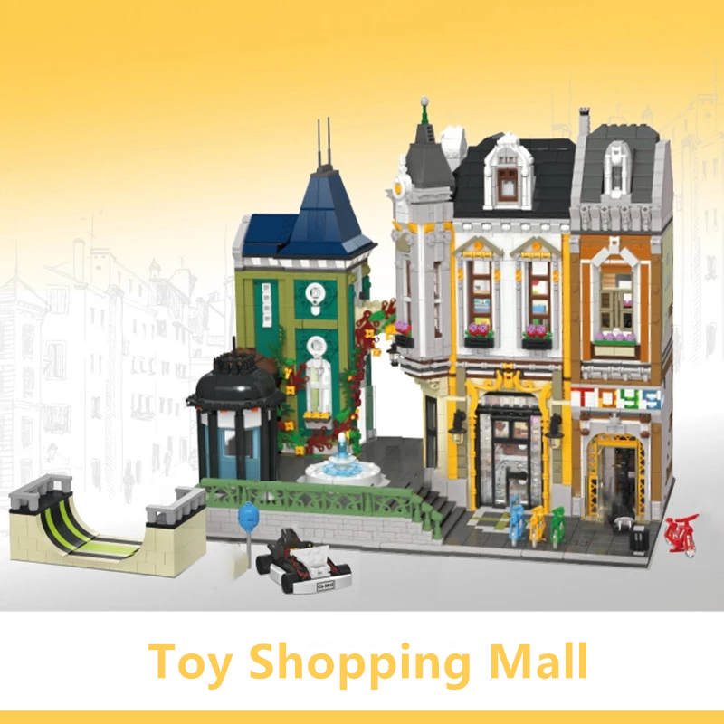 

Toys Store Shopping Mall Building Blocks JIESTAR 89112 Expert Street View 5290Pcs MOC Model Brick Kids Birthday Toy Christmas Gifts Set For Children