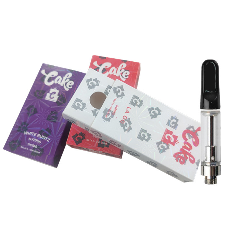 

CAKE Delta 8 Carts 1.0ml Empty Atomizer Ceramic Core VAPE Cartridges with box Packaging