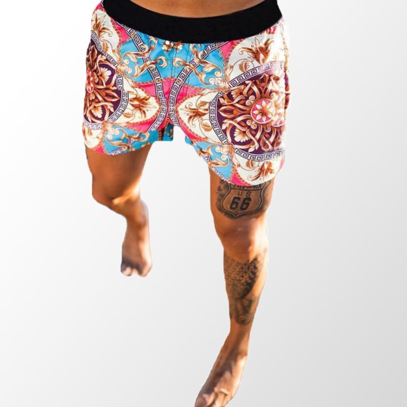 

summer print pantalones cortos Shorts casual style men beach pants printed trend pant swimming trunks, As picture