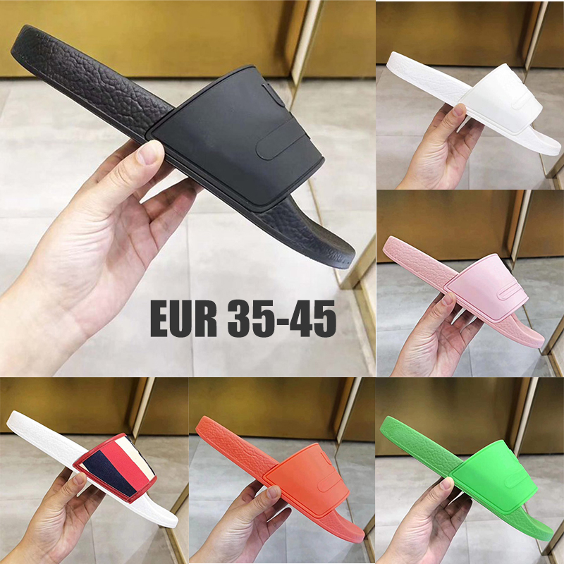 

2021 men Fashion rubber pool slide sandals flats slippers High quality open toe slip womens slipper, Box