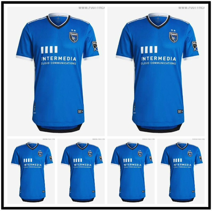 

2021 2022 San Jose Earthquakes home Soccer Jersey 21 22 MLS ESPINOZA WONDOLOWSKI Uniform Mens ALANIS YUEILL blue Football Shirts