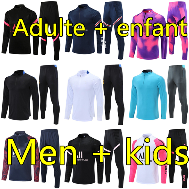 

20 21 22 Real madrid Men kids football training soccer tracksuit kits 2021 mens soccer jerseys survetement foot tracksuits Chándal de fútbol jogging Sportswear, 16