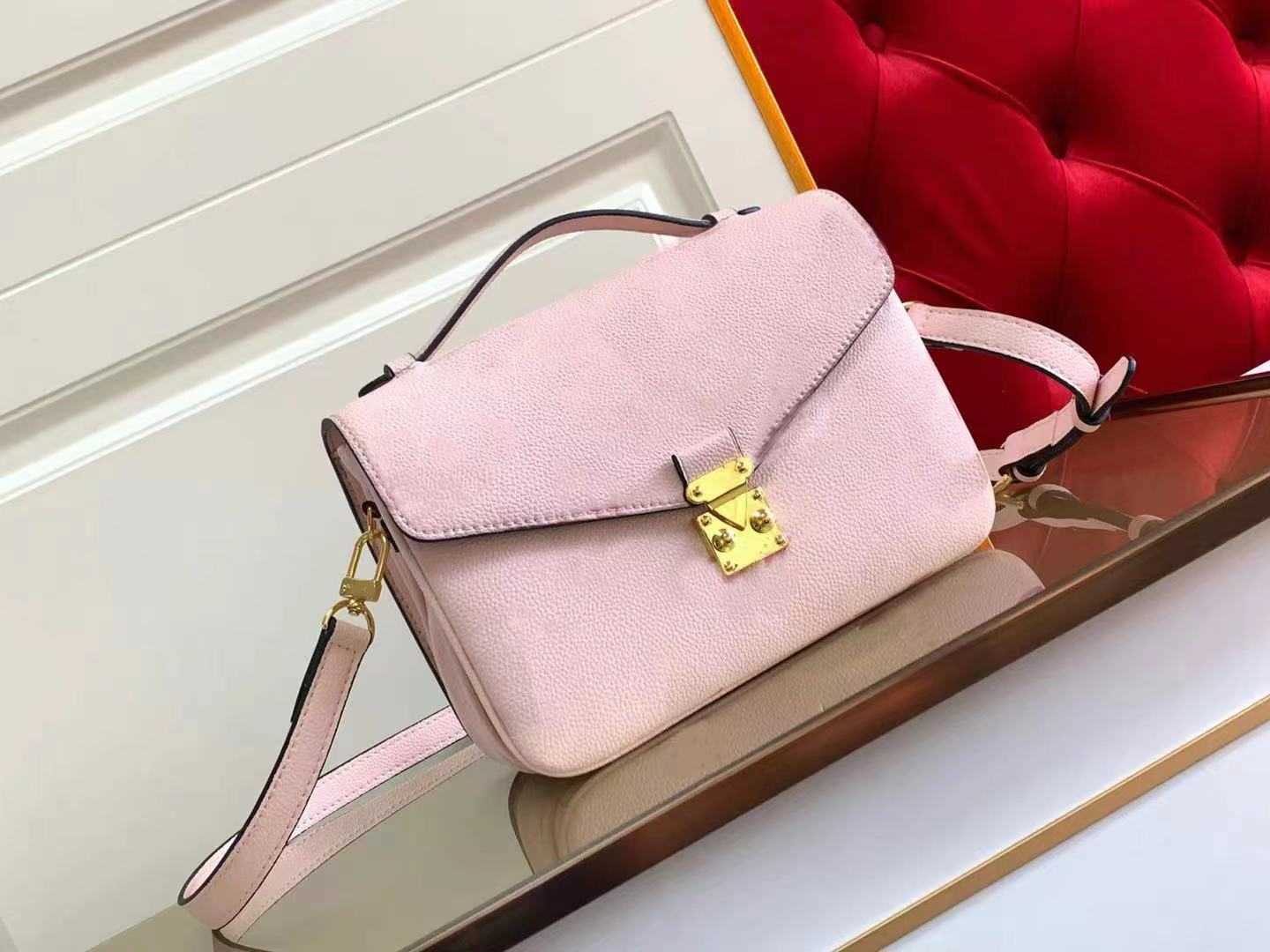 

2021 retro handbag shoulder bag all-match messenger bags macaron color classic flower fashion wallet wallets for women, Blue