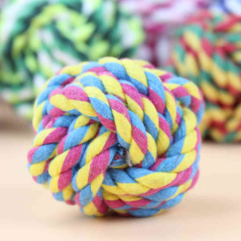 

Dog pet dog molar anti bite cotton rope ball golden teddy toy training cleaning teeth