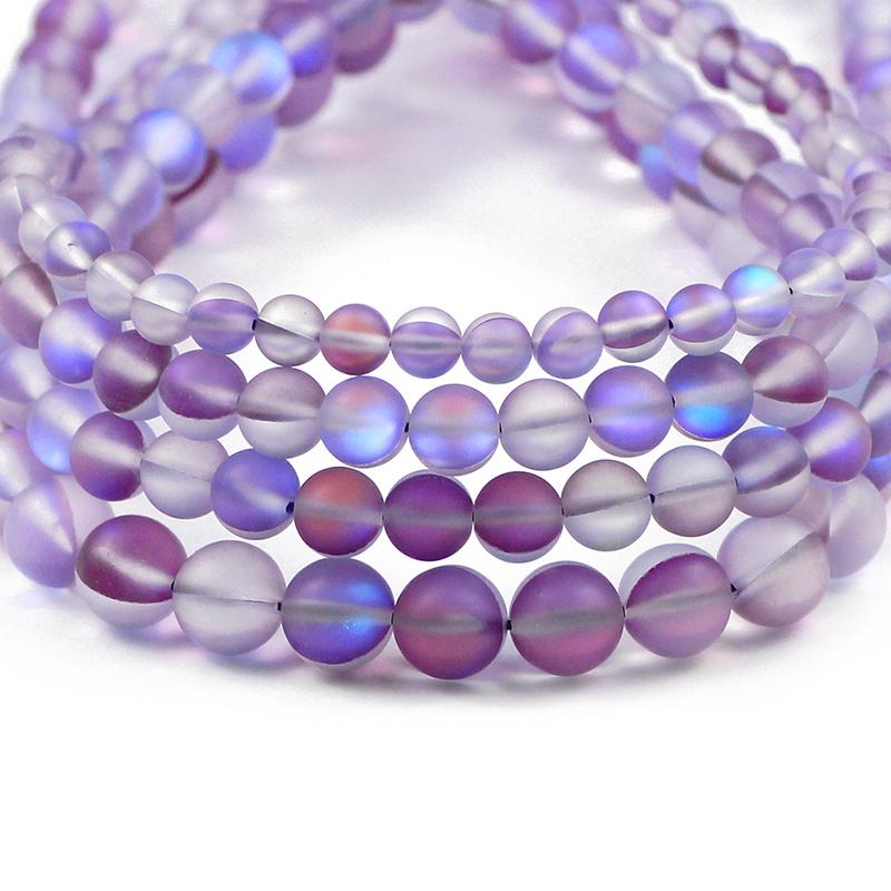 

Other Stone Violet Natural Shimmer Matte Purple Labradorite 6/8/10MM Round Loose Beads For Jewelry Making DIY Bracelet Necklace
