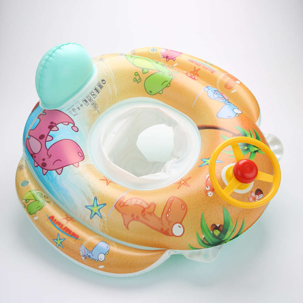

Swimming ring Chicaibei dinosaur thickened steering wheel children's swimming baby seat circle small 0-3 years old