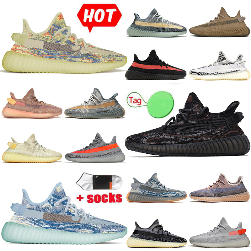 

2022 Yeezys Static Men Women Reflective Running Shoes 3M Belgua 2.0 Israfil Bred Sime Frozen Yellow Mono Mist Tail Light Designer Trainer Sneakers Eur 36-48, A#48 flax 36-48