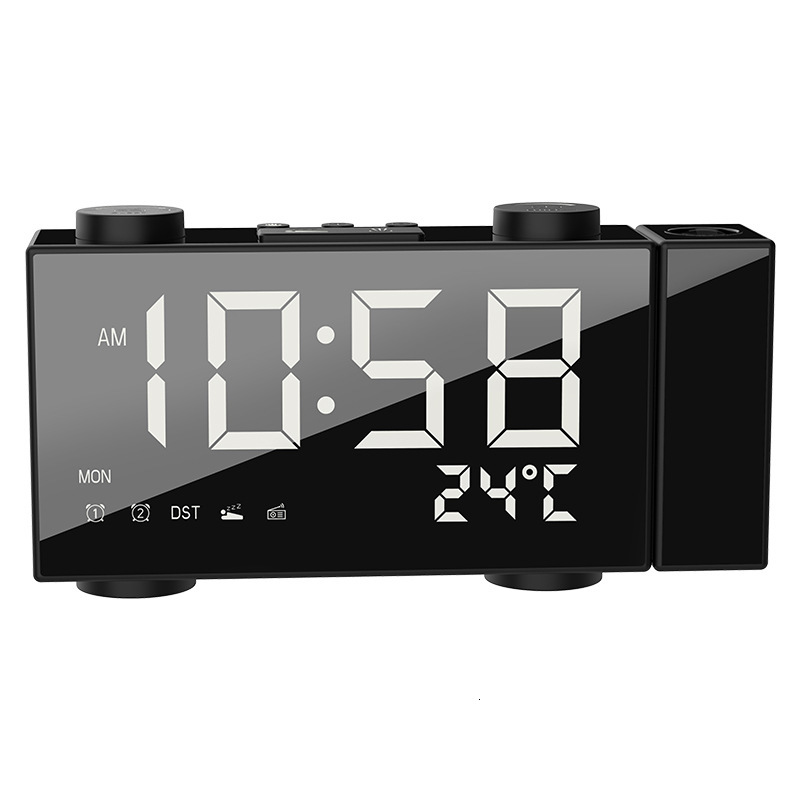 

fm radio projection alarm clock creative usb home electronic clock display temperature