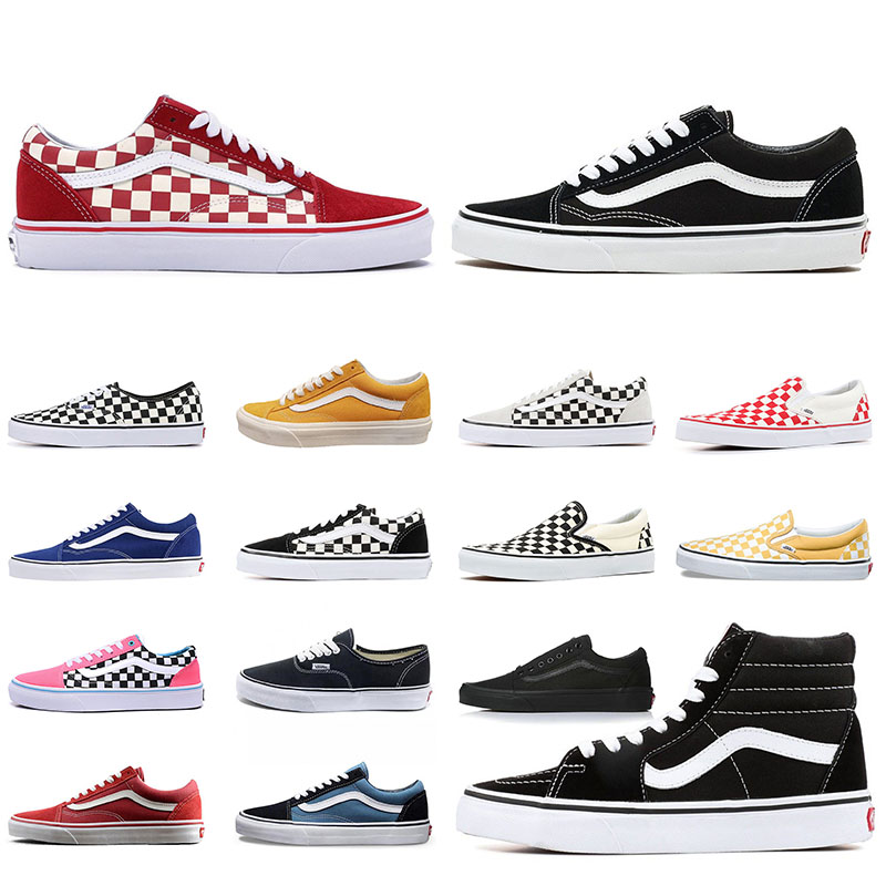 

Men Women Canvas Fear Running Shoes Old Skool Triple Black high low Slip on Skateboard Outdoor of God Sports Sneakers eur 36-44, 9 36-44