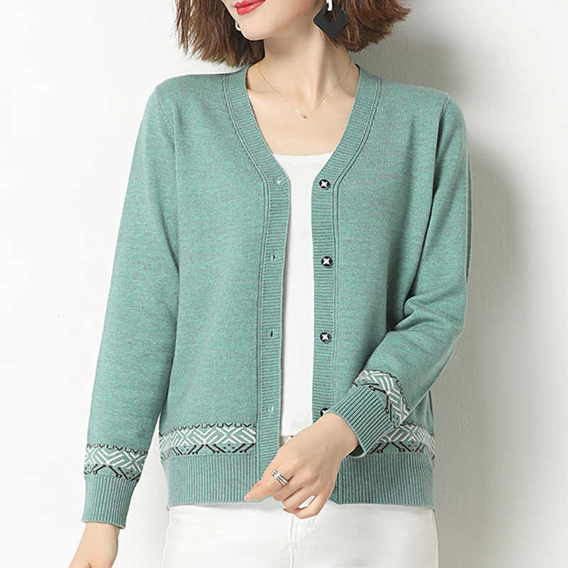 

all Fashion Women Rainbow Sweater and Cardigans V neck Sweet Heart Button Up Cardigans Colrful Striped Knit Jacket 210604, Beige