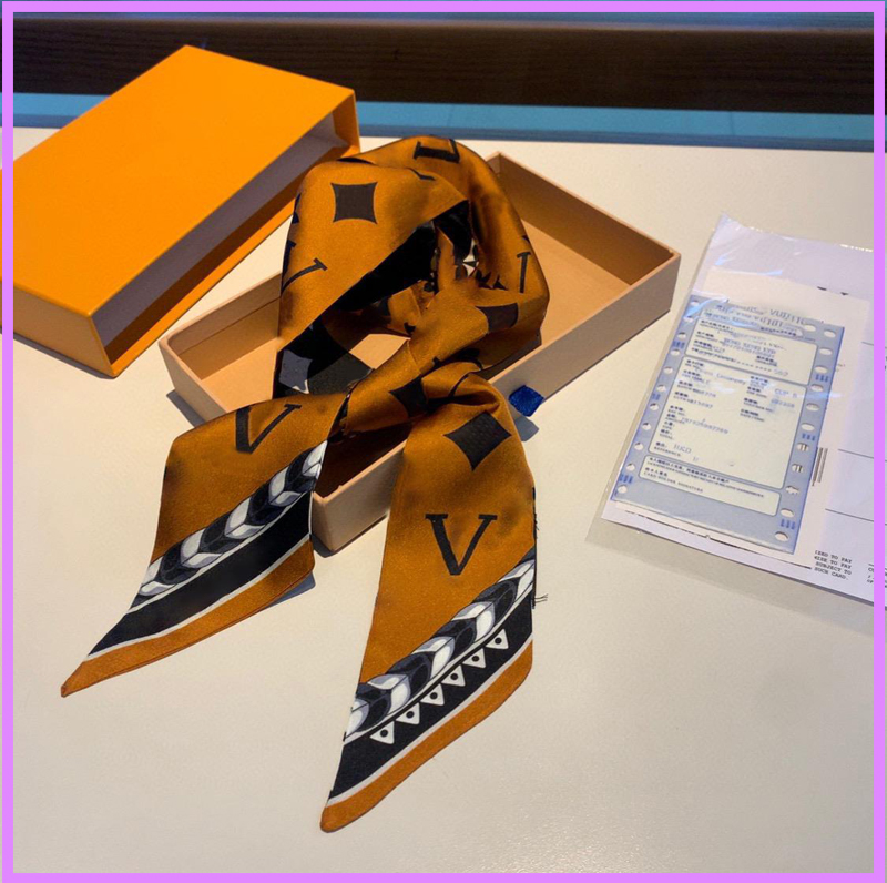 

New Women Scarf Luxury Fashion Brand Silk Scarves Womens Designer Alphabetic Headband Classic Handbag Silkss Scarves 5*120cm D222123F