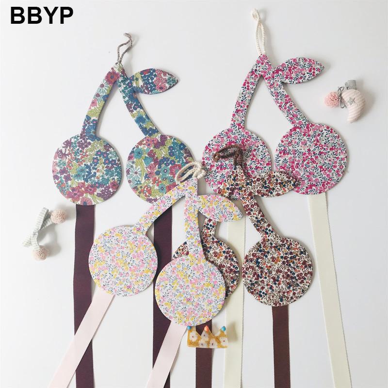 

Hair Accessories Cherry Hairpin Clip Holder Storage Organizer Girl Room Hanging Ornament Belt Decoration Wall Hang, Red