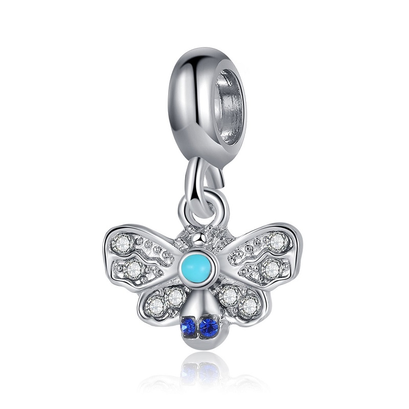 

Fits Pandora Bracelets 20pcs Cartoon Battrerfly Enamel Dangle Pendant Charms Beads Silver Charms Bead For Women Diy European Necklace Jewelry