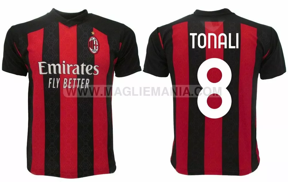 

Jersey AC Milan T-Shirt Tonal Sandro N 8 Adult Boy Kid, White;black