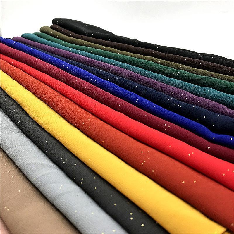 

Scarves 10pcs/lot Fashion Solid Bubble Chiffon Scarf Glitter Shimmer Muslim Hijabs High Quality Shawl, Blue;gray
