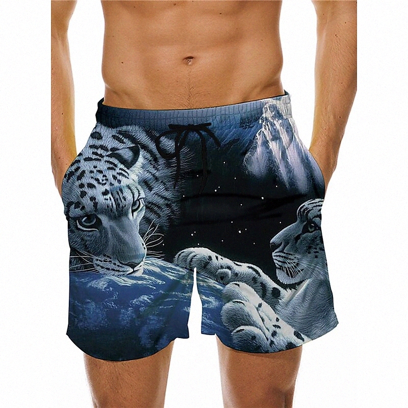 Men's Casual Designer Bermuda shorts Board Shorts 3D Print Drawstring Elastic Waist Short Pants Beach Swimming Pool Micro-elastic Graphic Print