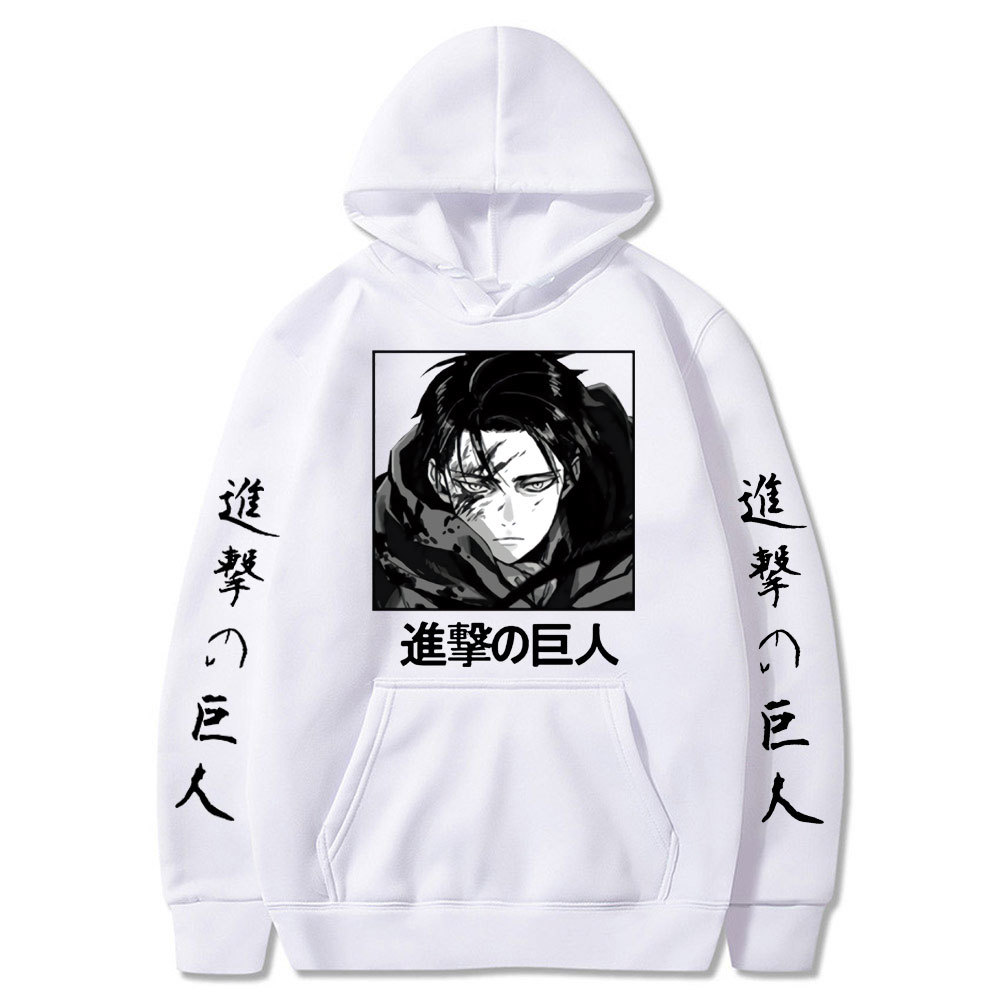 

Sweatshirt Attack on Titan Levi Ackerman Spring Hooded Swearshirts Women Men Unisex Casual Loose Pullovers Clothing, Black
