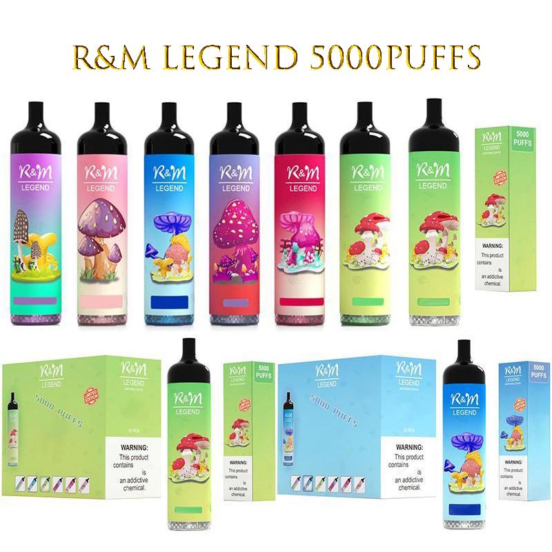 

R&M LEGEND Disposable E cigarettes Cartoon design Kit 5000Puffs Vape Pen 12ml Pre-filled Pods 950mAh Battery Vapors plus lux max flum float air bar