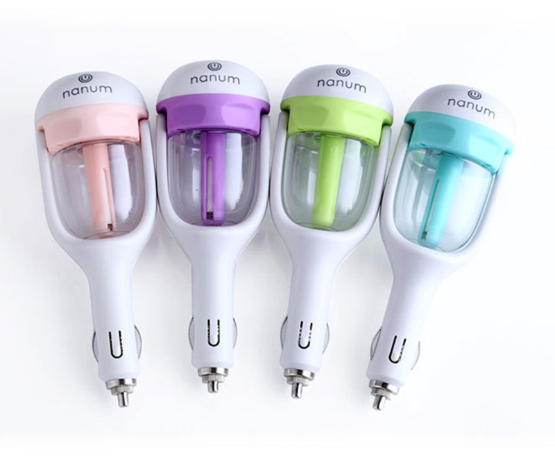 

DHL FREE Air Aroma Car Essential Oil Diffuser NANUM Purifierl Mist Maker Perfume 12V 1.5W 4 Colors 50ml
