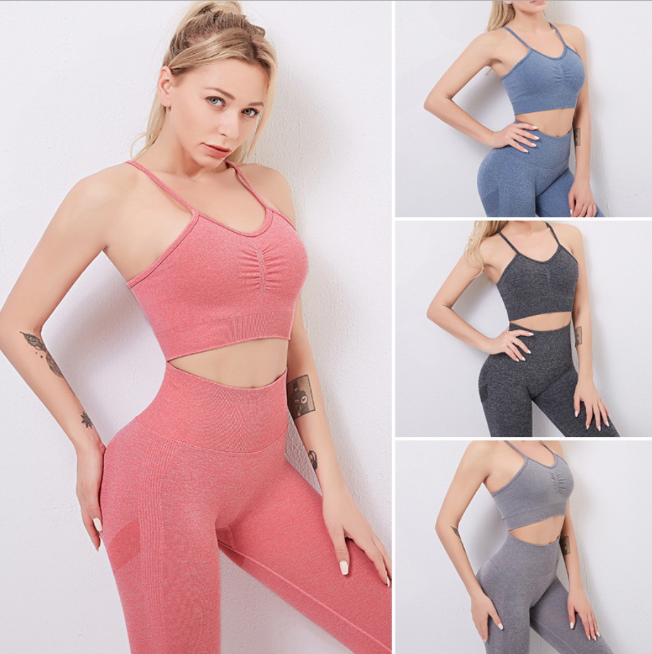 

1/2/PCS Gym Set Seamless Women Yoga Workout Fitness Clothing Push Up Leggings Crop Top Bra Sport Wear Suits Running Tracksuit, #06 jacket