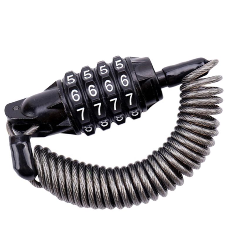 

Bike Locks Motorcycle Helmet Versatile Steel Wire Lock (Black)