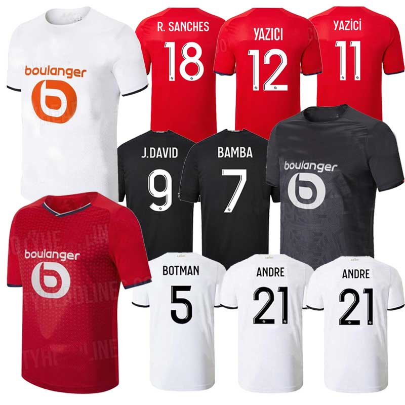 

21 22 LOSC Lille Soccer Jerseys 2021 Home BOTMAN BAMBA XEKA J.DAVID J.IKONE Maillots Be Foot Shirt L.ARAUJO YAZICI R.SANCHES T.WEAH ANDRE football uniforms, 2122