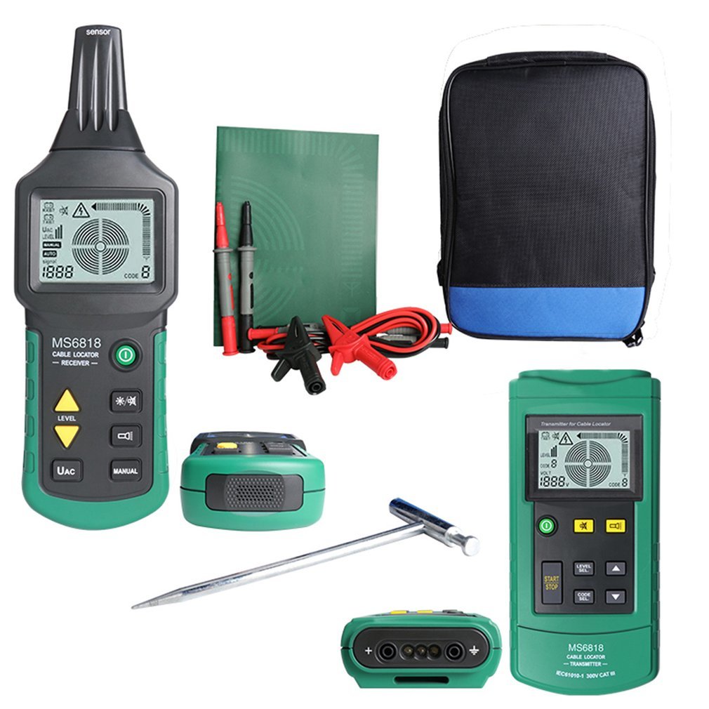 Portable Professional Wire Cable Mini Pipe Locator Detector Tester Line Voltage 12 ~400V MS6818-image-692413923