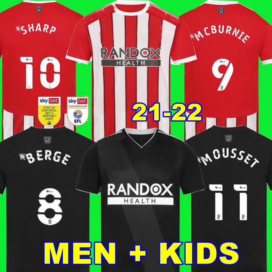 

2021 2022 Sheffield Soccer Jerseys MOUSSET United 21 22 McBURNIE LUNDSTRAM FLECK third Football Shirt NORWOOD SHARP men kids kit Jersey HOME, Black;yellow