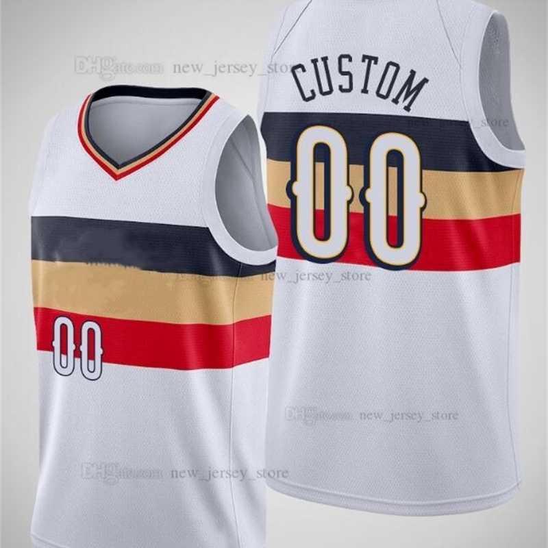 

Printed Custom DIY Design Basketball Jerseys Customization Team Uniforms Print Personalized Letters Name and Number Mens Women Kids Youth New Orleans004