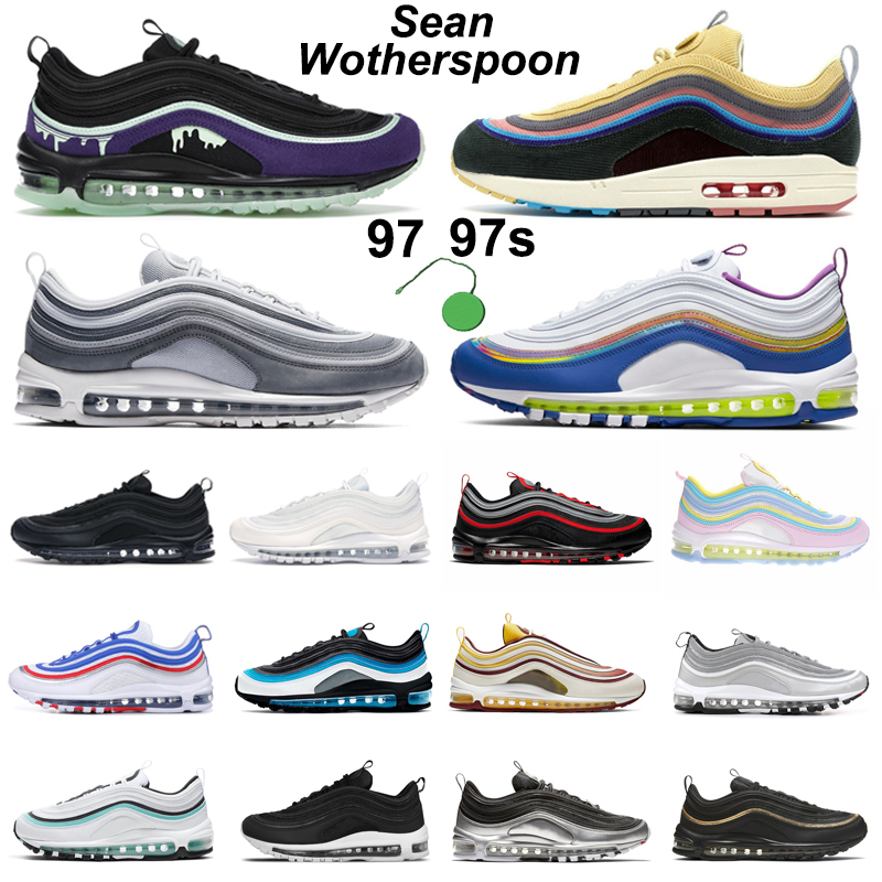 

2021 Halloween 97 running shoes men women max 97s Sean Wotherspoon Worldwide triple white black silver Easter game royal mens trainers outdo