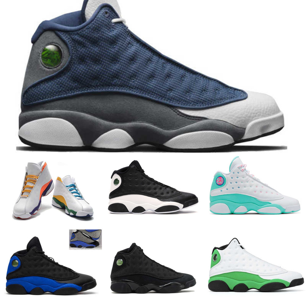 

Fashion Mens 13 13s Basketball Shoes Reflective Hyper-Royal Aurora Green Flint lucky black cat Men Sneakers Trainers 5.5-13QKKW, Flint 36-47