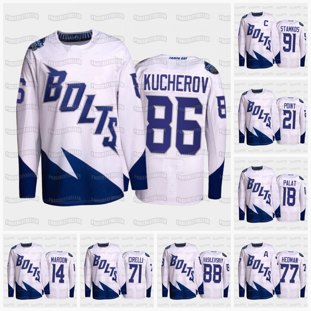 

Nikita Kucherov Lightning 2022 Stadium Series Jersey Steven Stamkos Andrei Vasilevskiy Brayden Point Hedman Stamkos McDonagh Killorn, Black;red