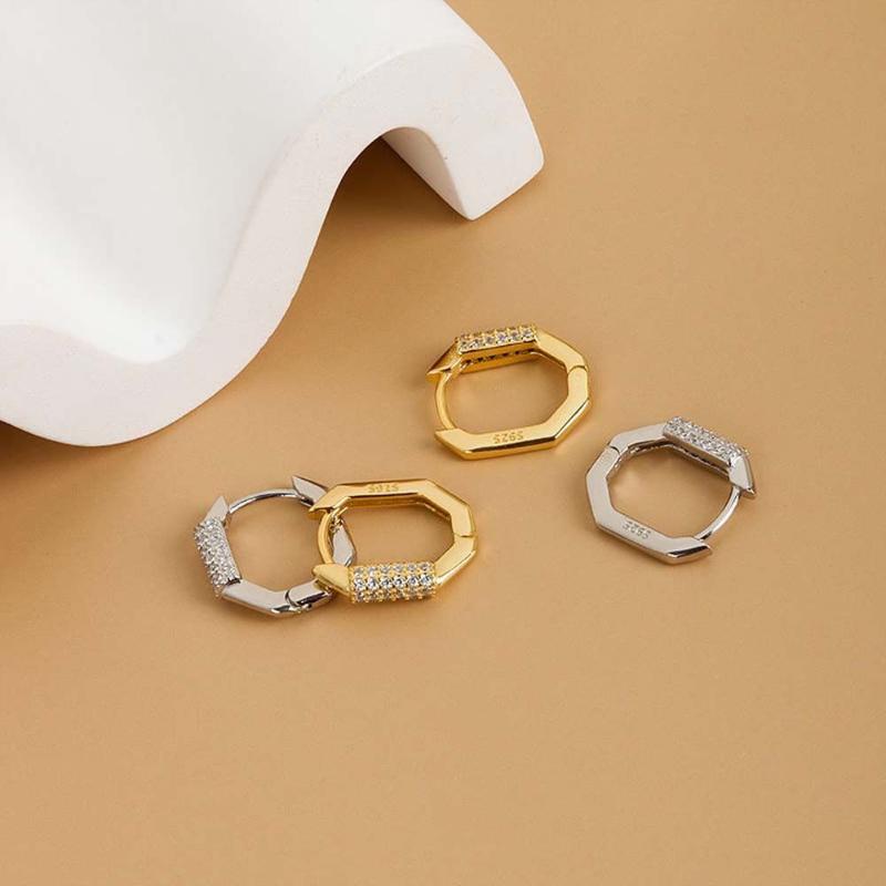 

Hoop & Huggie Classic Charm Earrings For Women Luxury Round Fashion Earring Advanced Lady Jewelry Accessory Fine Gift