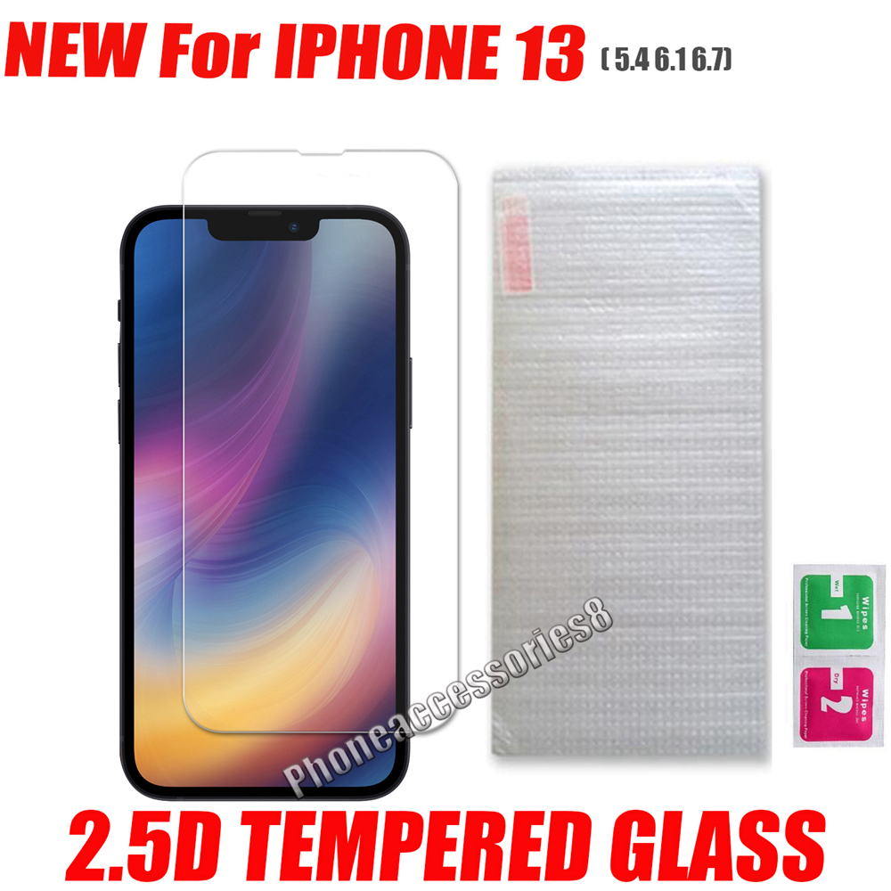 

Wholesale 2.5D Tempered Glass Phone Screen Protector For iPhone 13 12 11 PRO Max XS X XR 7 8 Plus Samsung A12 A22 A32 A42 A52 A72 A92 5G 4G in opp bag
